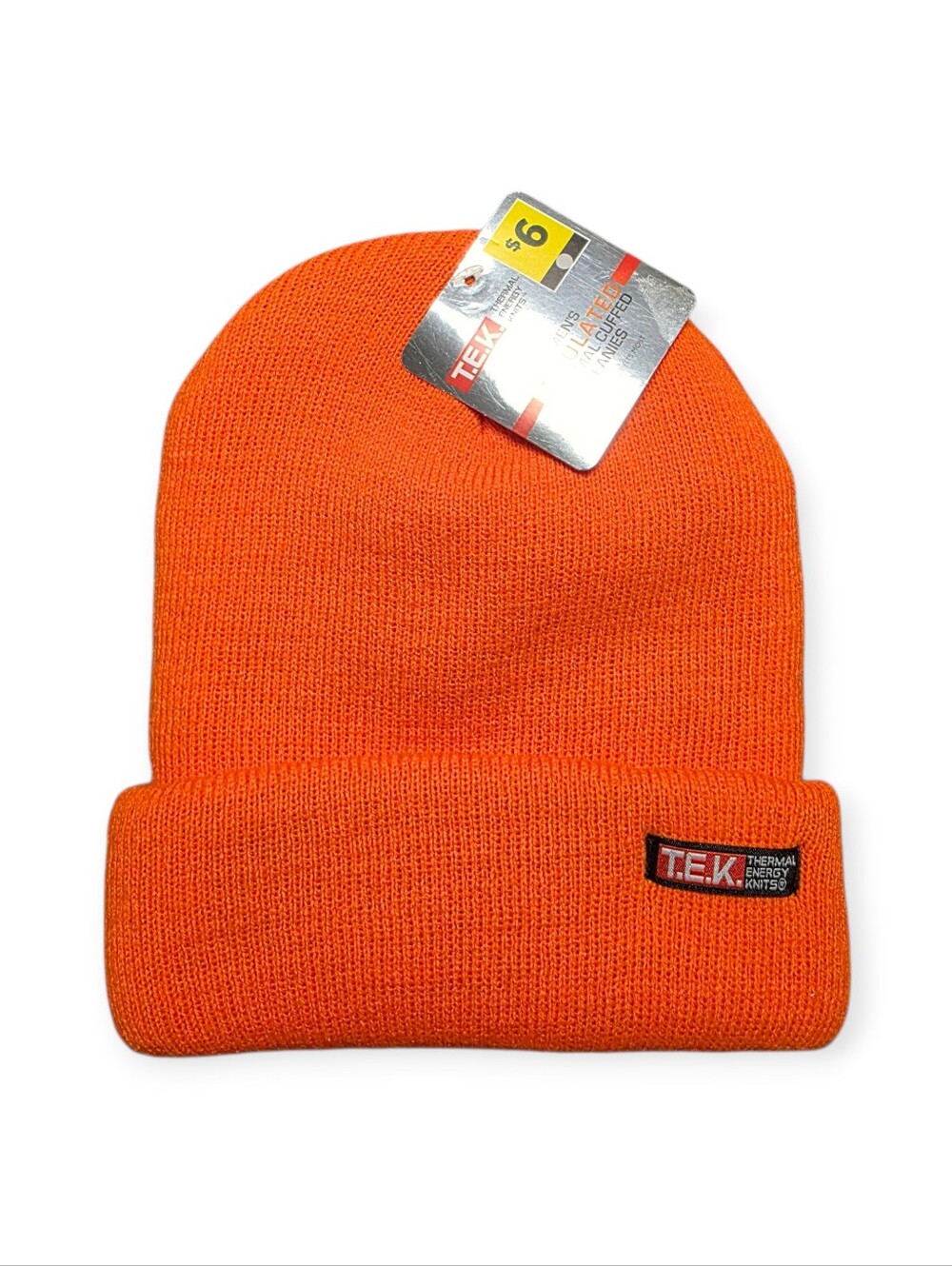 NWT T.E.K. Classic Thermal Beanie - Blaze Orange Insulated Winter Hat OSFM
